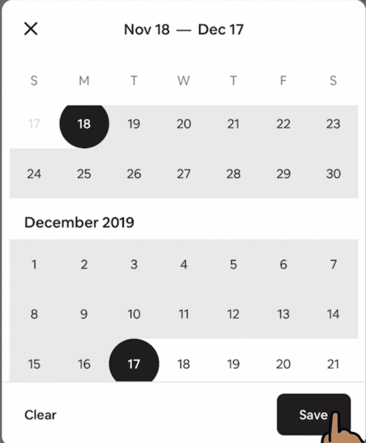 Airbnb 필터 화면